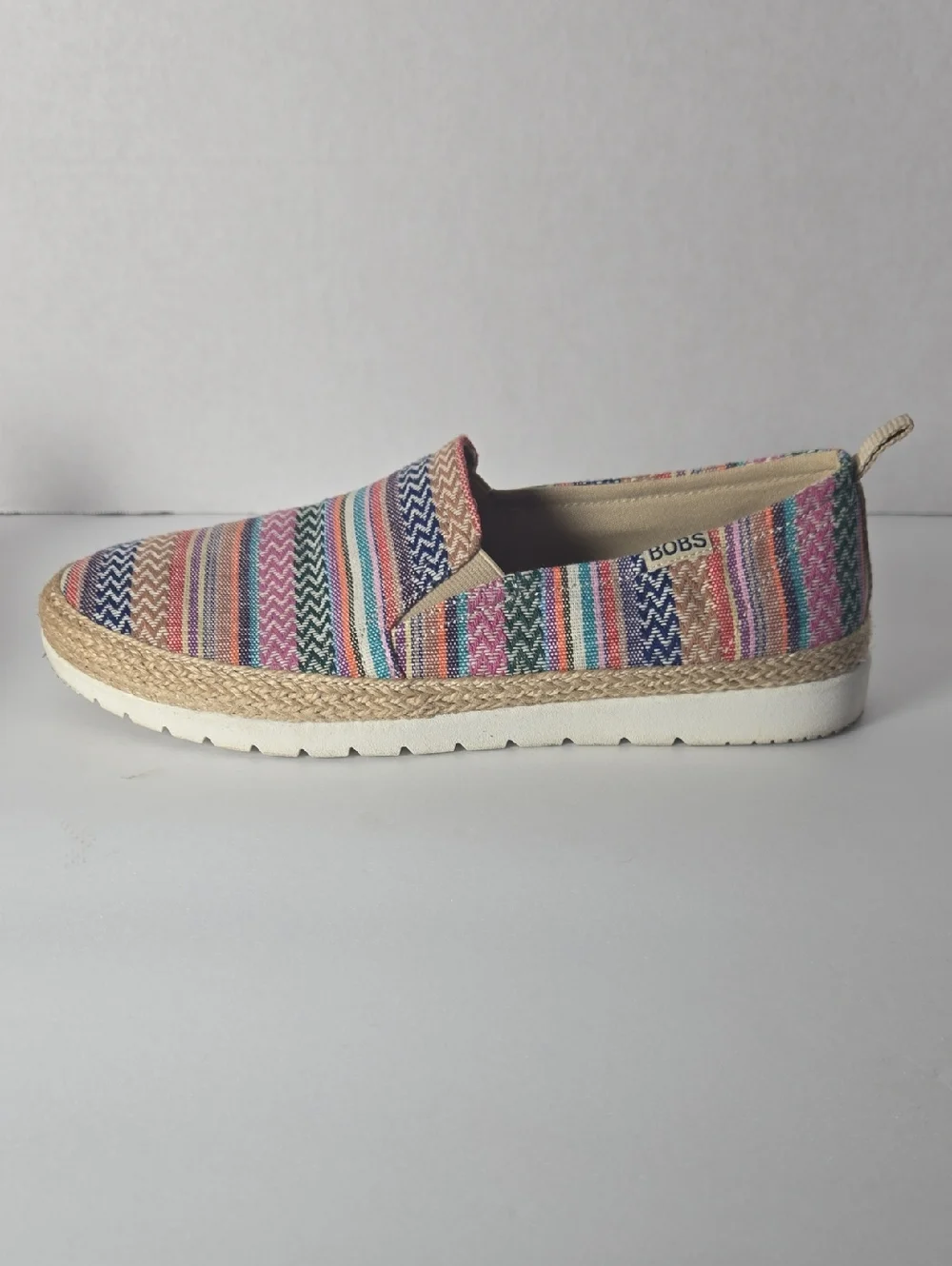 Skechers BOBS Flexpadrille LO-On Slip-On Women Sz 8.5 Knit Memory Foam 113988